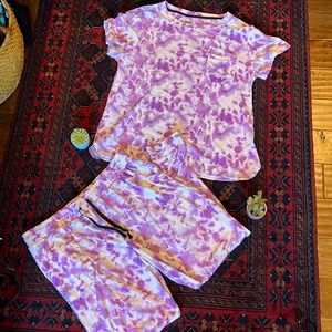🐣 Jane and Bleecker Purple Tie Dye Pajamas